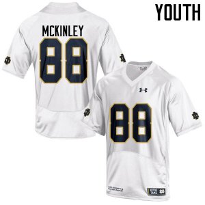 Notre Dame Fighting Irish Youth Javon McKinley #88 White Under Armour Authentic Stitched College NCAA Football Jersey ODI5699PW
